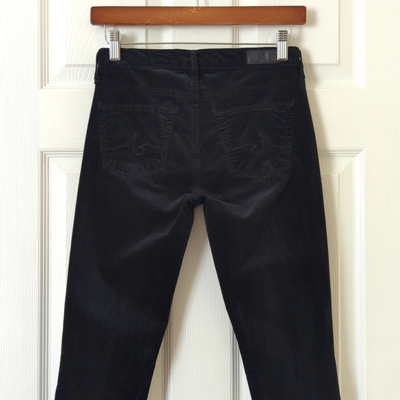 AG Adriano Goldschmied The Legging Velvet Super Skinny Ankle Pants Black 25 - Picture 5 of 15